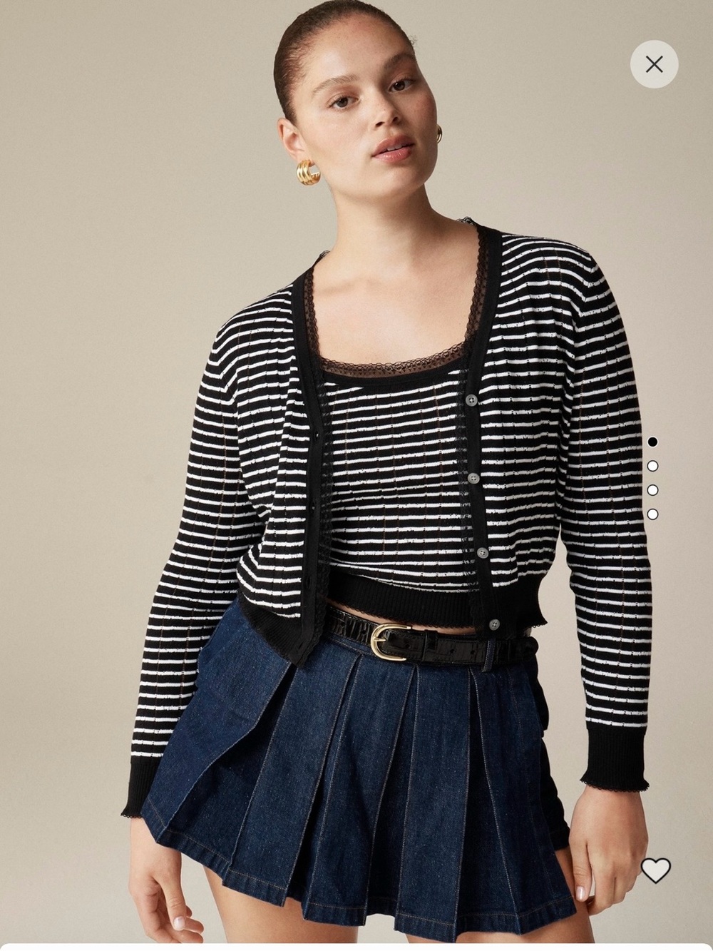 J. Crew Pointelle V-Neck Cardigan & Tank